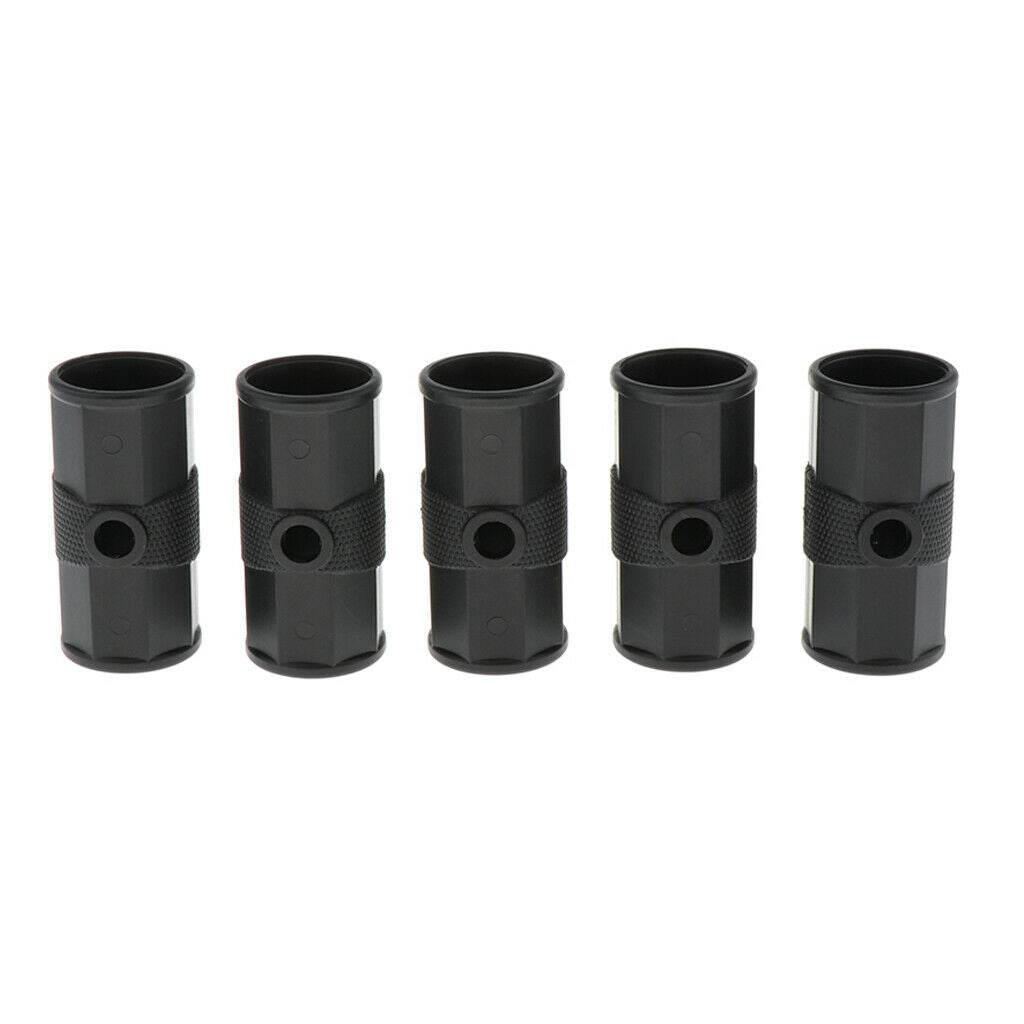 5 Pieces Durable Plastic Paddle Connection Tube Oar Kayak Accessory Black