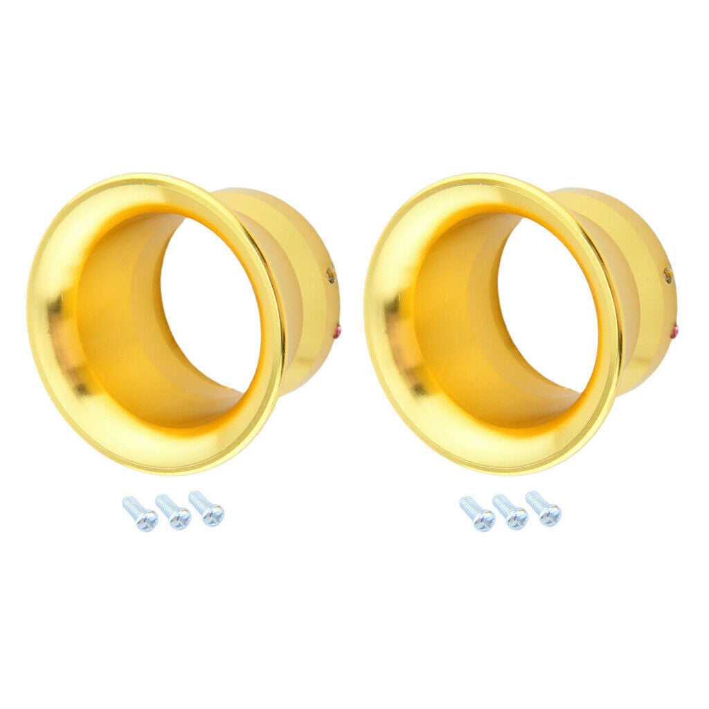 2pcs 50mm 2 Inch Yellow Velocity Stack Kit for PWK24 PWK30 Carburetor Intake