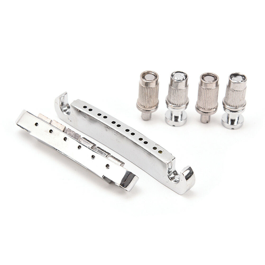 12 String Tune-O-Matic Tailpiece & Bridge Kit Set For Electric Guitar - SilverBD