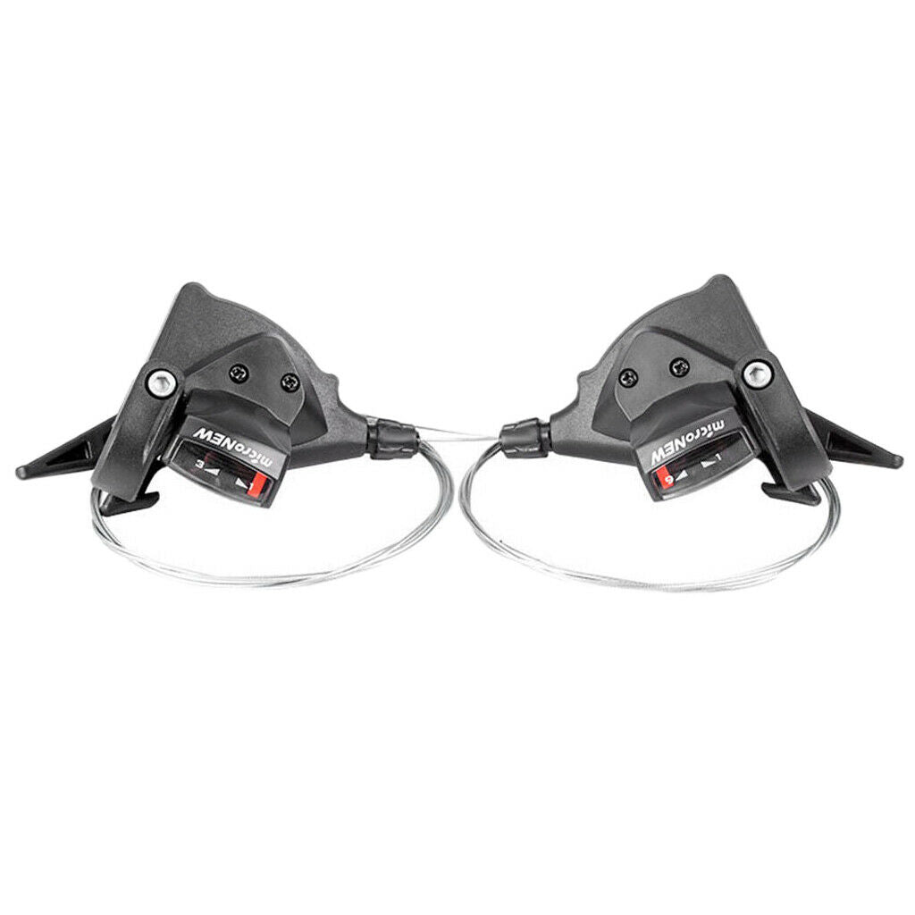 1 Pair L&R Speed Bike Shifters Left & Right Gear Levers with Cables 9 Speed