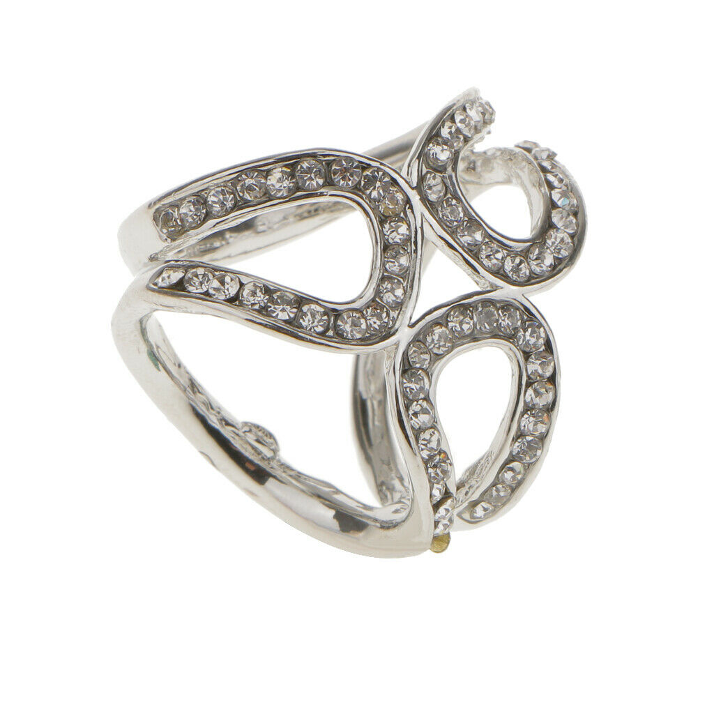 Women Elegant Crystal Rhinestone Scarf Ring Buckle Slide Clip Scarf Jewelrys