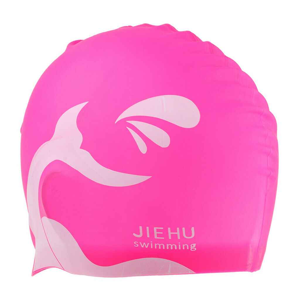 Swim Caps Waterproof Unisex Premium Silicone No-Slip Swimming Hat Pink