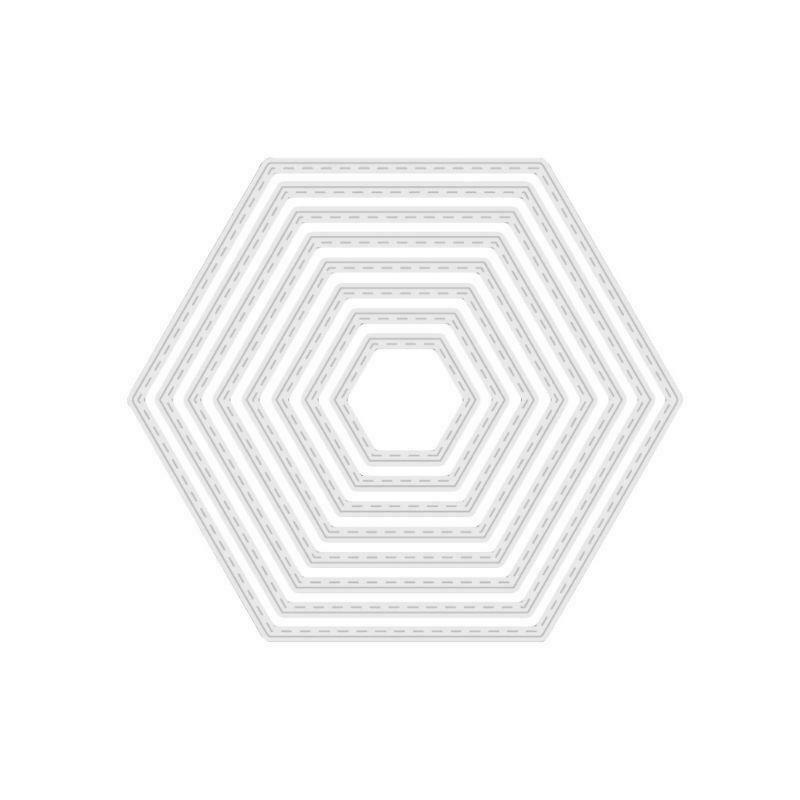 Hexagon Background Dies Craft Die Metal Cutting Dies Cut For DIY Paper Card