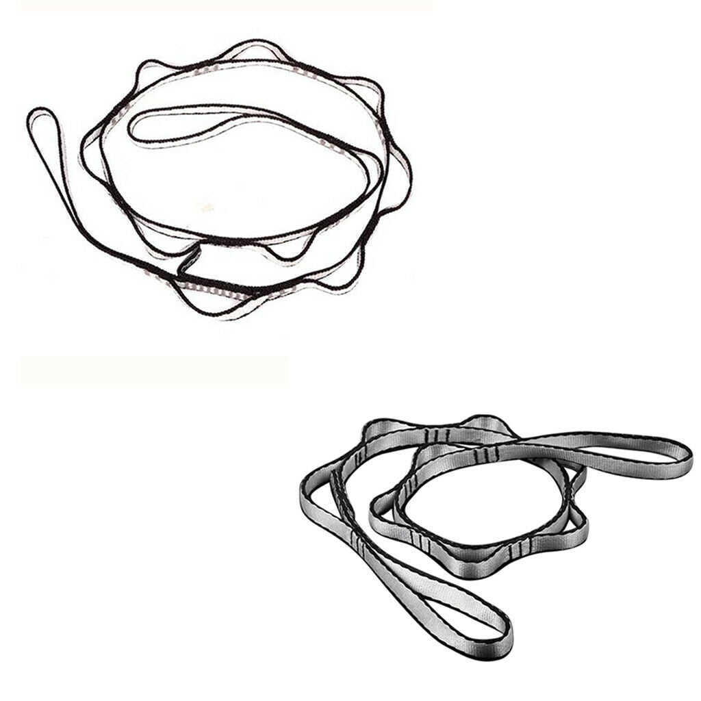 2 Pieces Safety Daisy Chains, Strong Climbing Strap, Adjustable Nylon Strap Rope