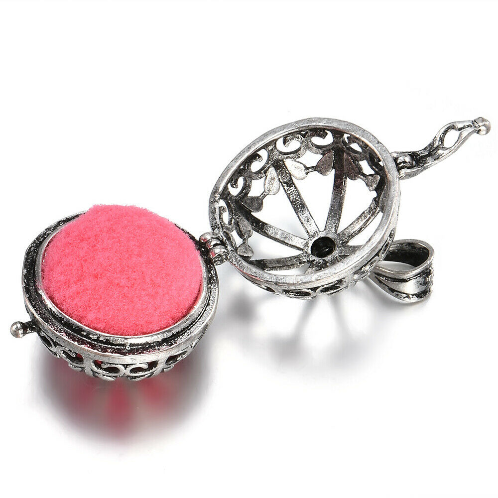 Retro Locket Necklace Fragrance Essential Oil Aromatherapy Diffuser Pendant Gift