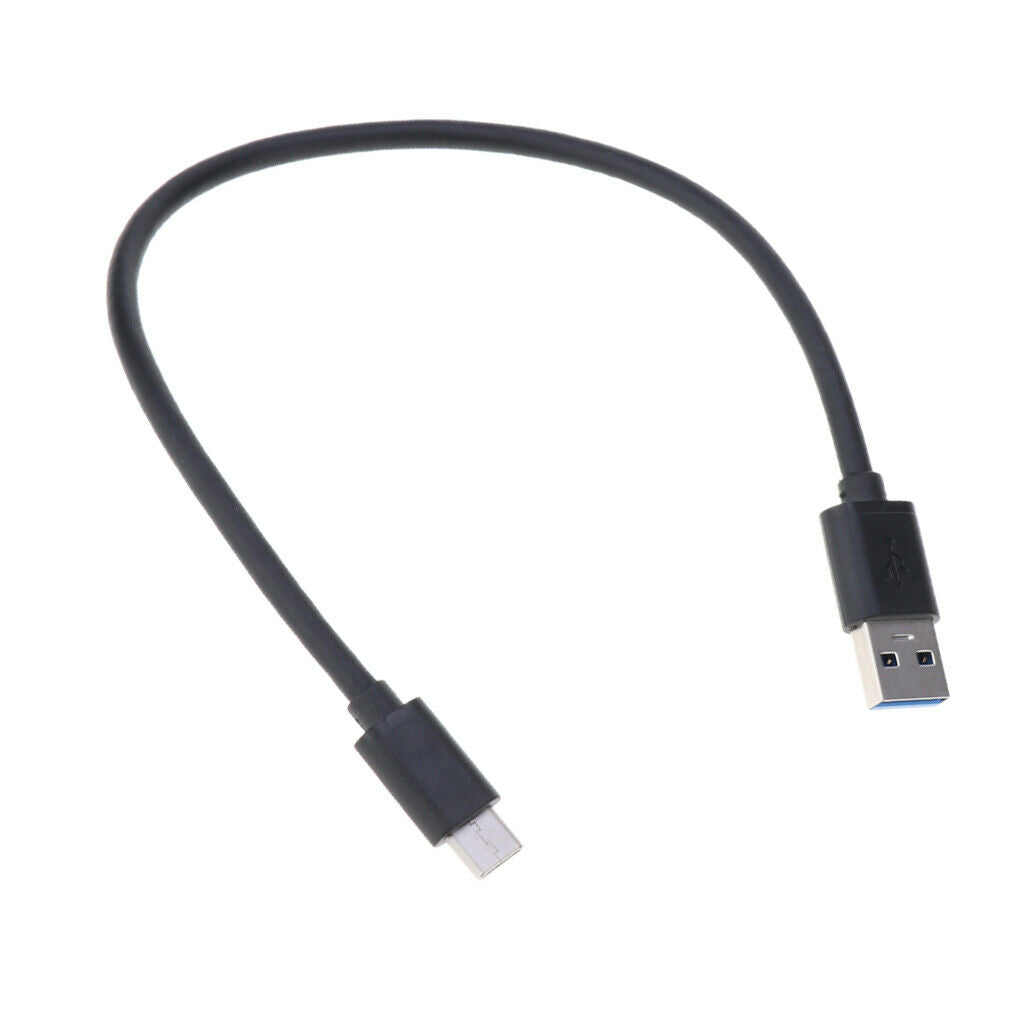 Portable Practical 30cm Type-C to USB 3.0 Charging/Data Sync Cable Black
