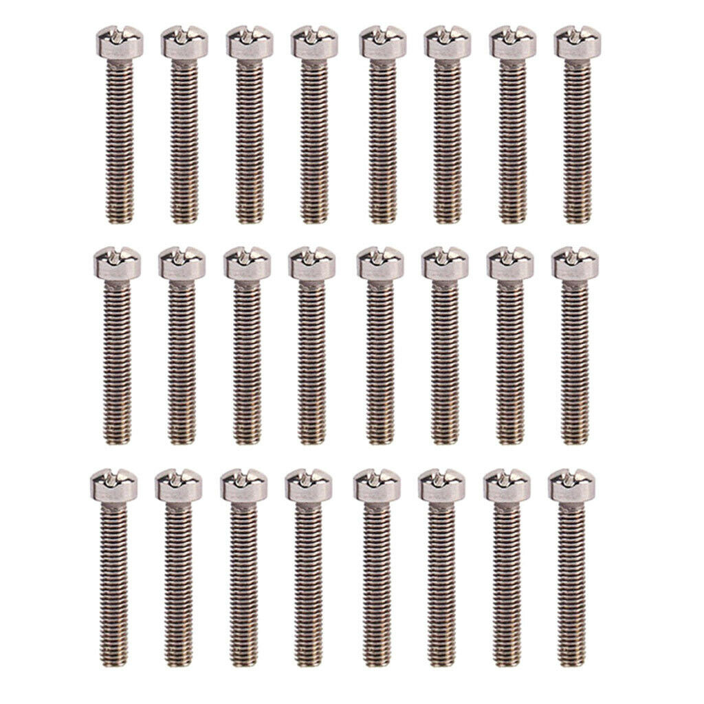 24x Guitar Bass Double Coil/Single Coil Pickup Screw 3x20mm Musical Instrument