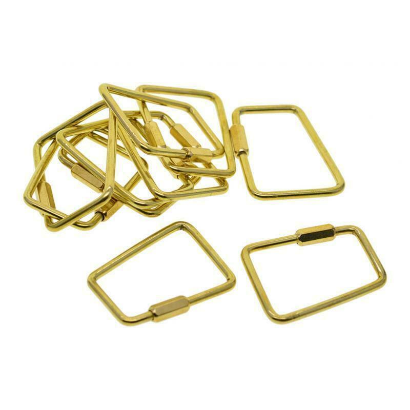 Durable Brass Screw Lock Key Chain Rings Creative Craft Hanging  10pcs