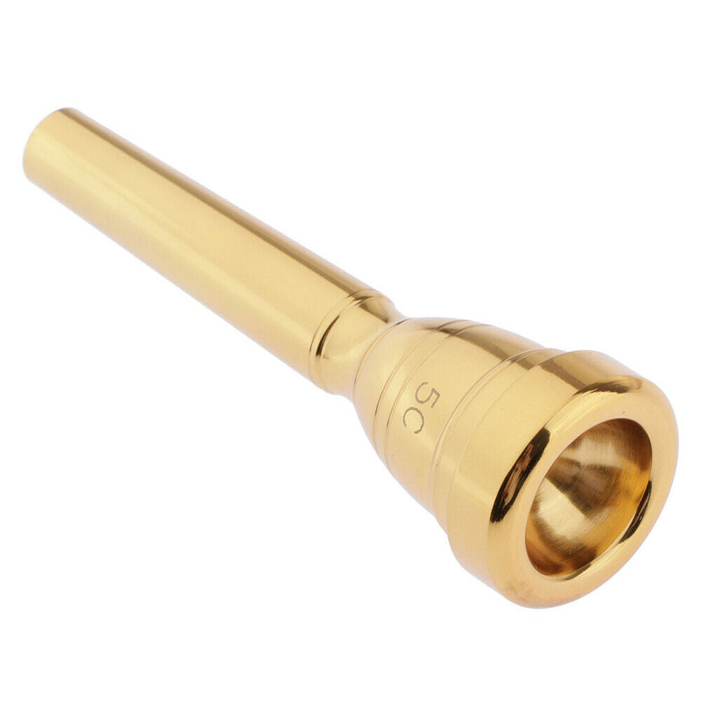 Classical Series Trumpet Mouthpiece 5C Size Brass Golden Heavy Duty
