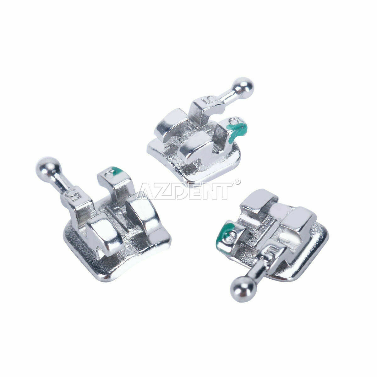 Dental Orthodontic Bracket Metal Monoblock Mini MBT 022 345 Hooks AZDENT CA