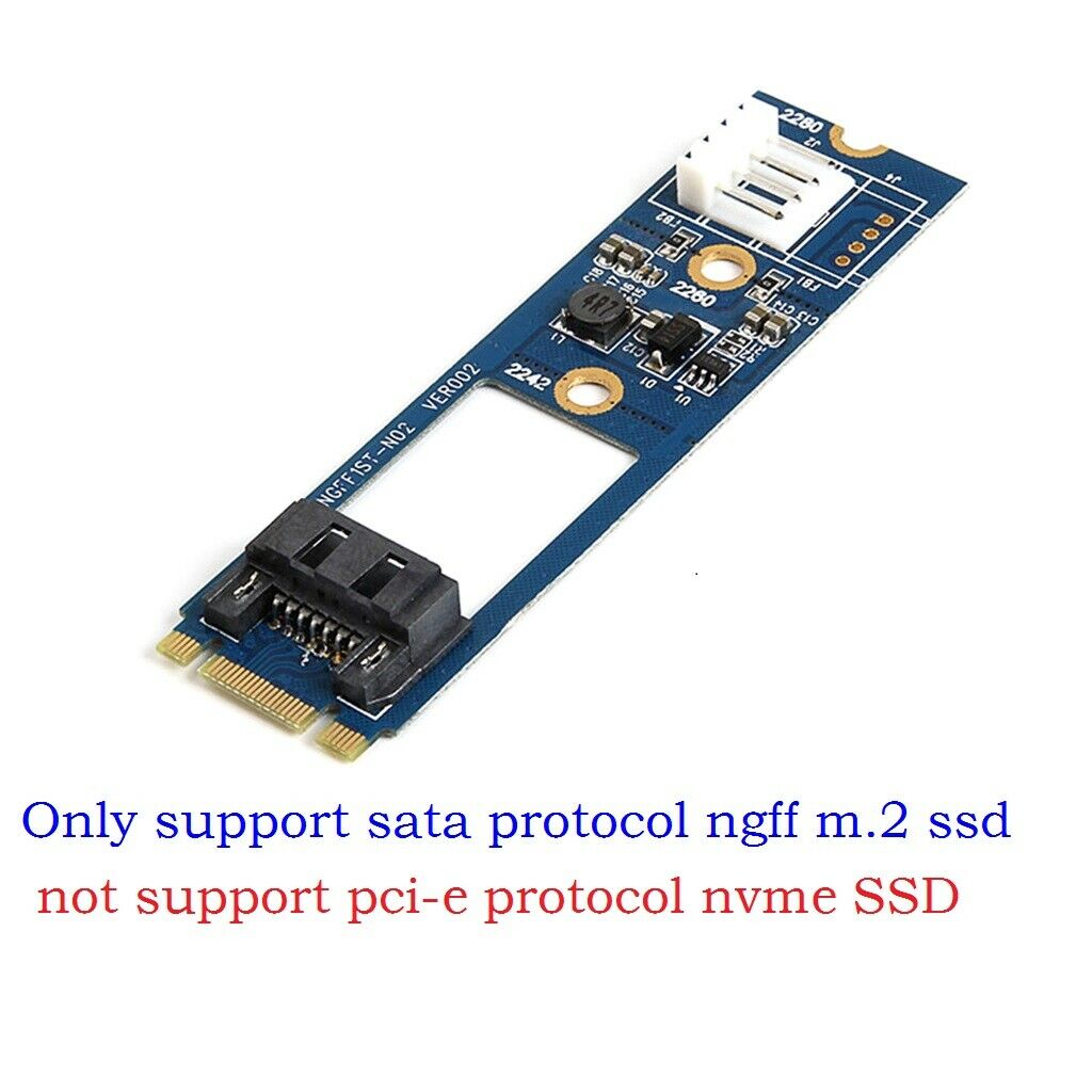 M.2 NGFF to SATA III SSD 7 Pin Adapter Converter Board Card PCB NGFF 4pin