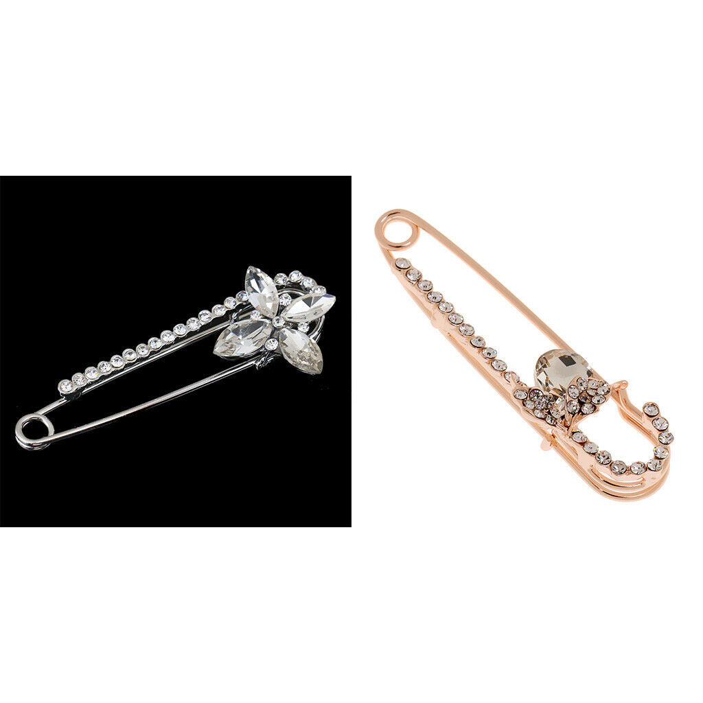 2pcs Safety Brooch Pin Fastening Clip Sewing Kilt Scarf Holder Women Decorations