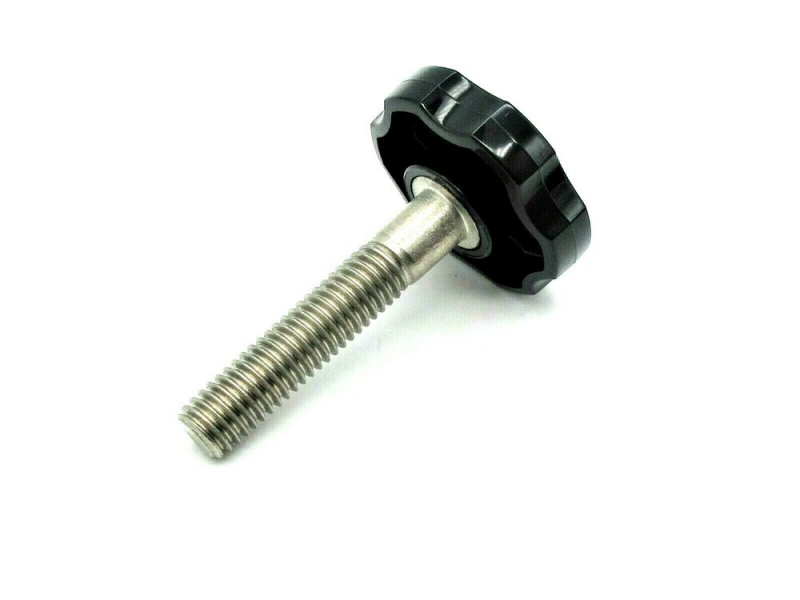 2Pcs M6X8 White Zinc-Plated Handle Rubber Head Hexagonal Torx Handle Screws