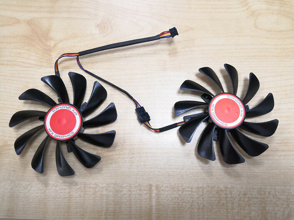 1 pair For XFX Radeon RX Vega 56 / RX Vega 64     cooling fan CF1010U12S
