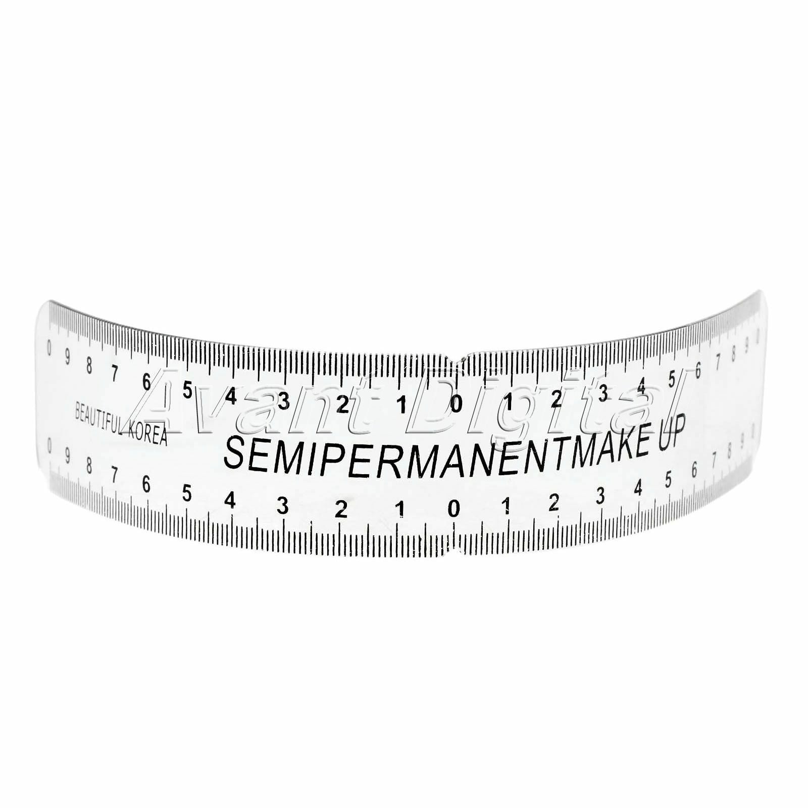 Eyebrow Grooming Stencil Shaper Ruler Measure Tool Makeup Reusable Black
