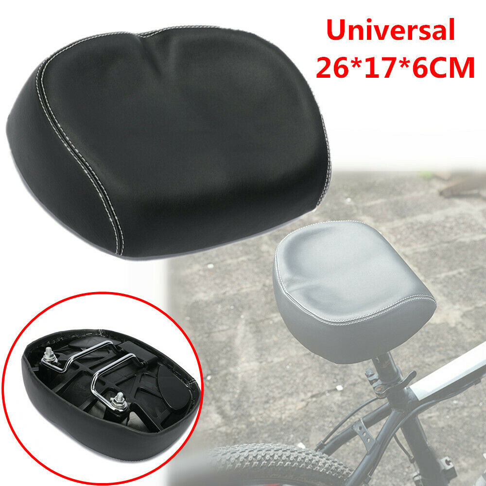 1PC Bicycle Breathable Comfort Elastic E-Bike MTB Saddle Wide Seat Cushion Black