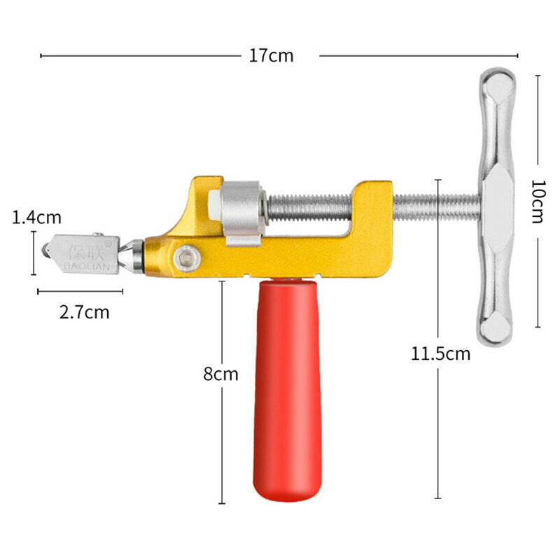 Professional Handheld oil-filled diamond glass tile cutter Function 2 in 1 To KX