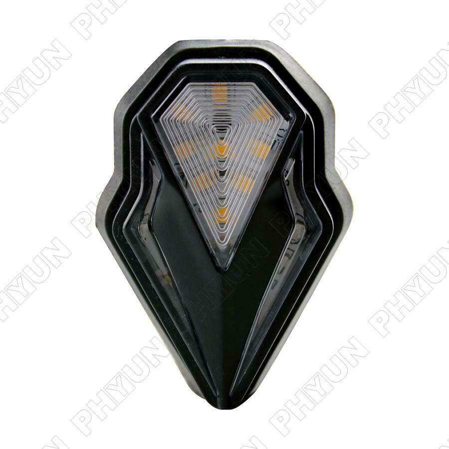 Pair Dual Color Amber & Blue Motorcycle ATV LED Turn Signal Indicators DRL Light