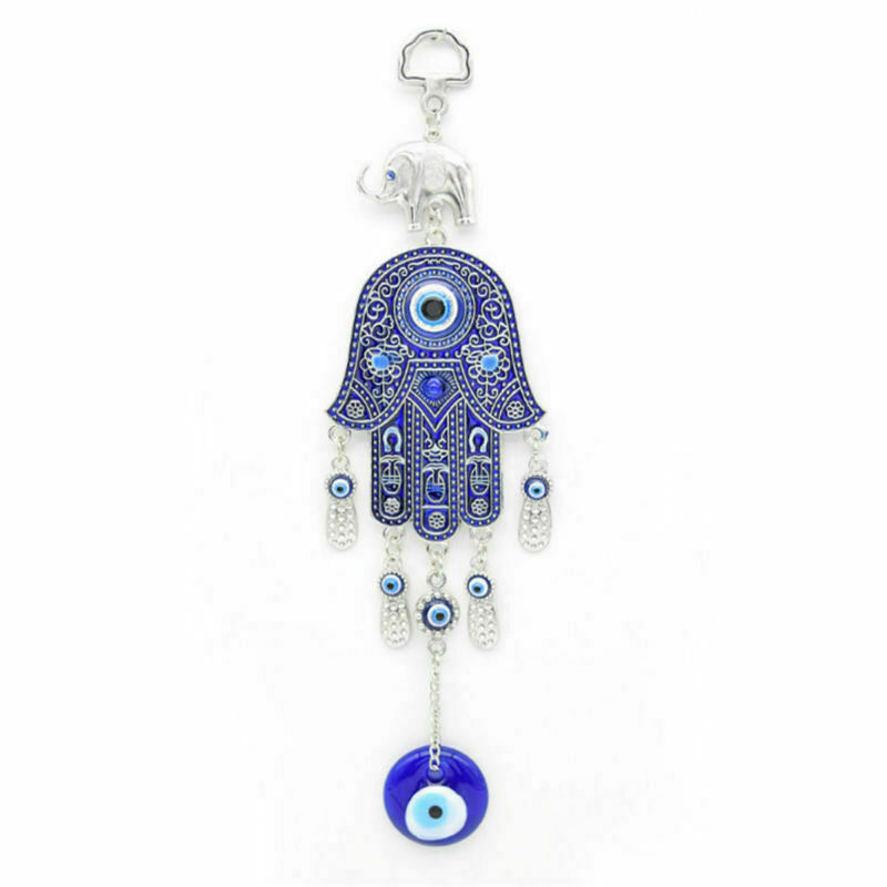 Protection Hanging Decor Turkish Blue Evil Eye Hamsa Hand Elephant Amulet Wall