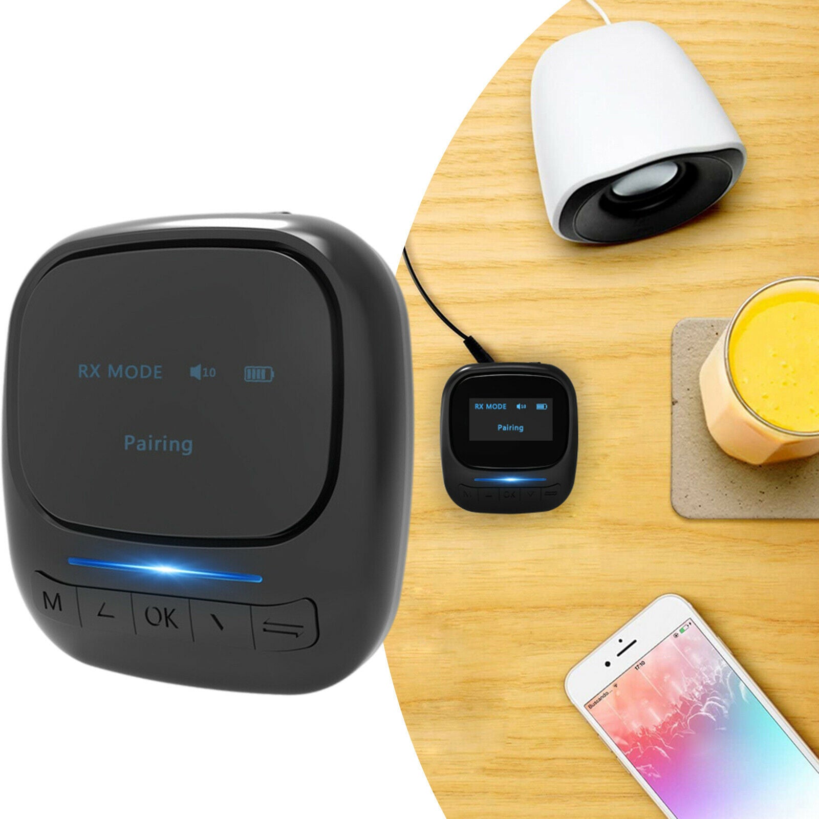 Bluetooth Transmitter Receiver Low Latency Pair 2 Devices at Once for TV Car