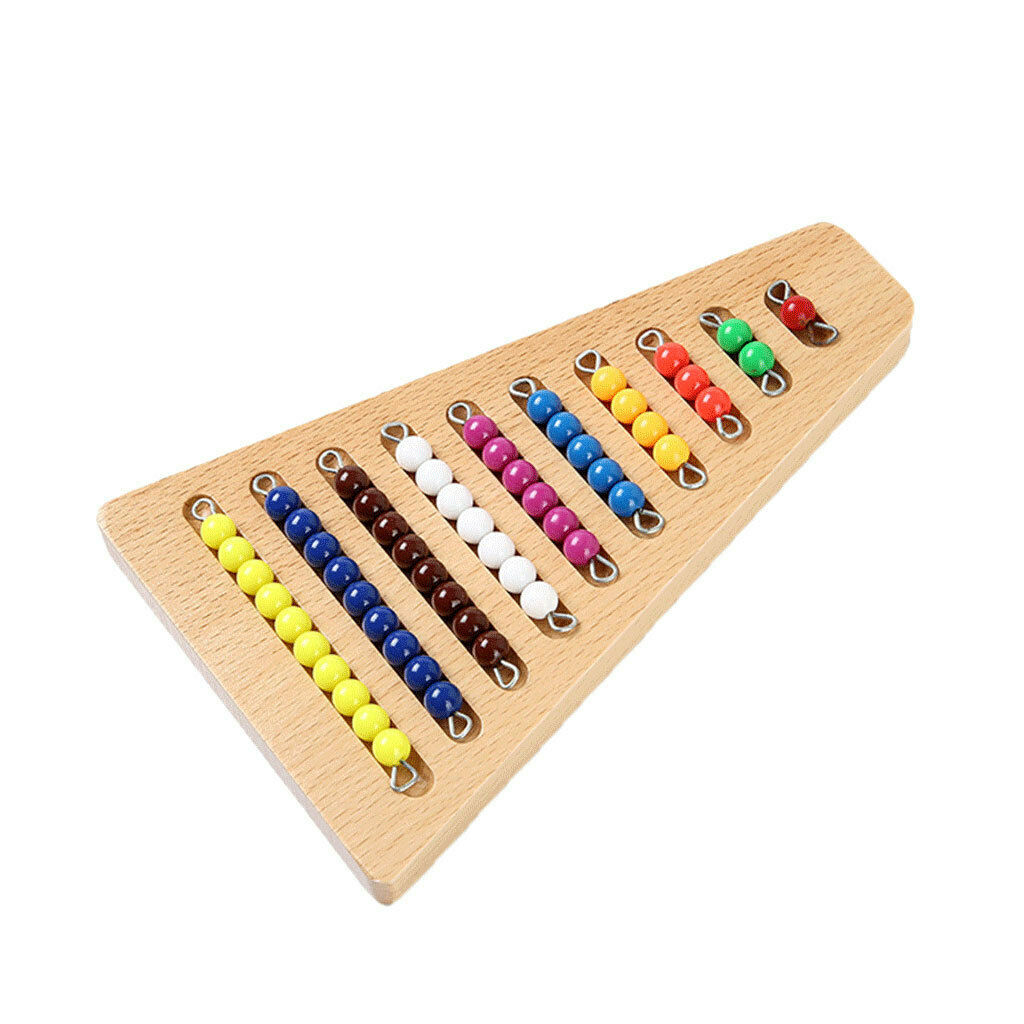 Montessori Math Materials Colored Bead Stairs Early Preschool Learning Toys