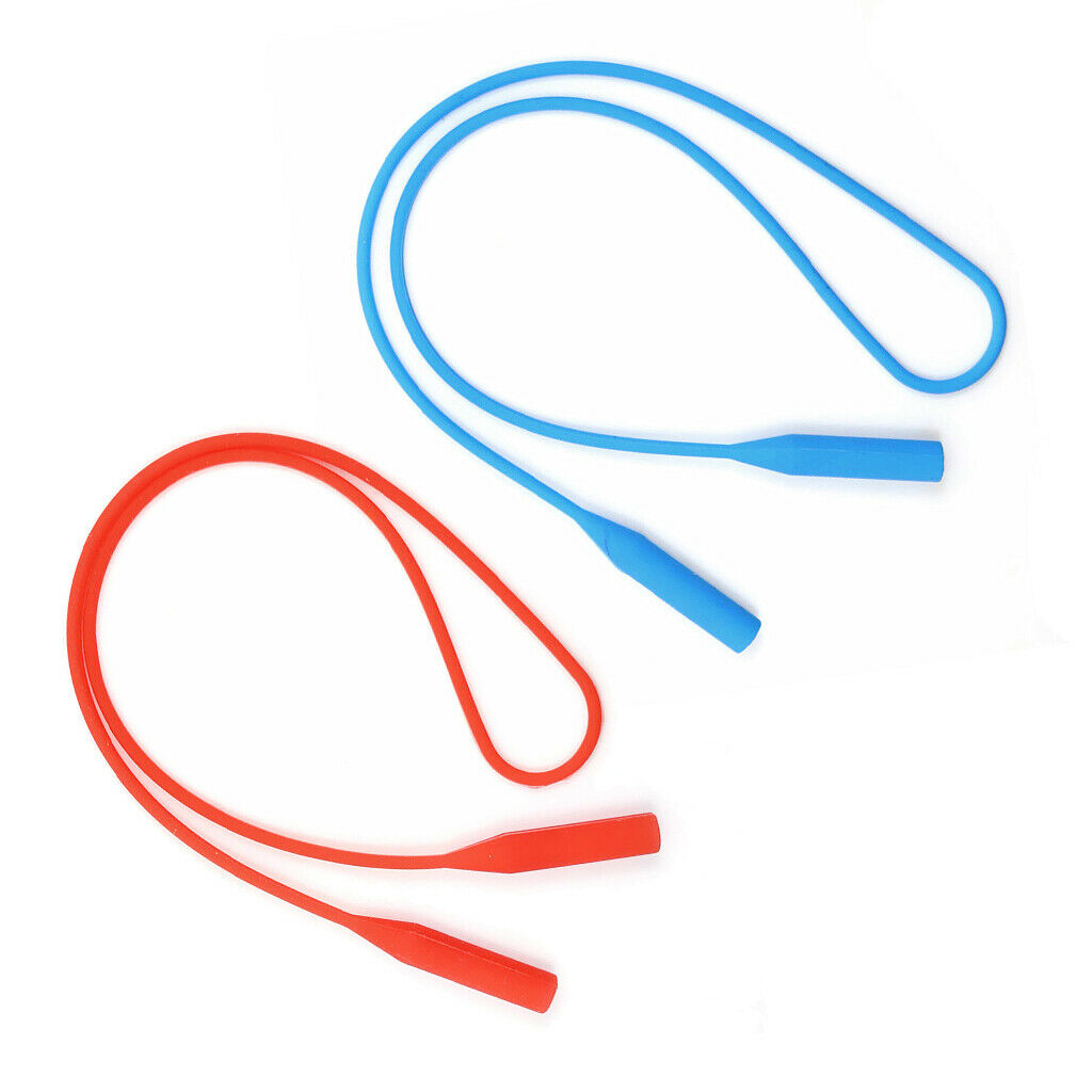 2 Pieces Silicone Eyeglasses Holder Glasses Sunglasses Sport Band Neck Cord