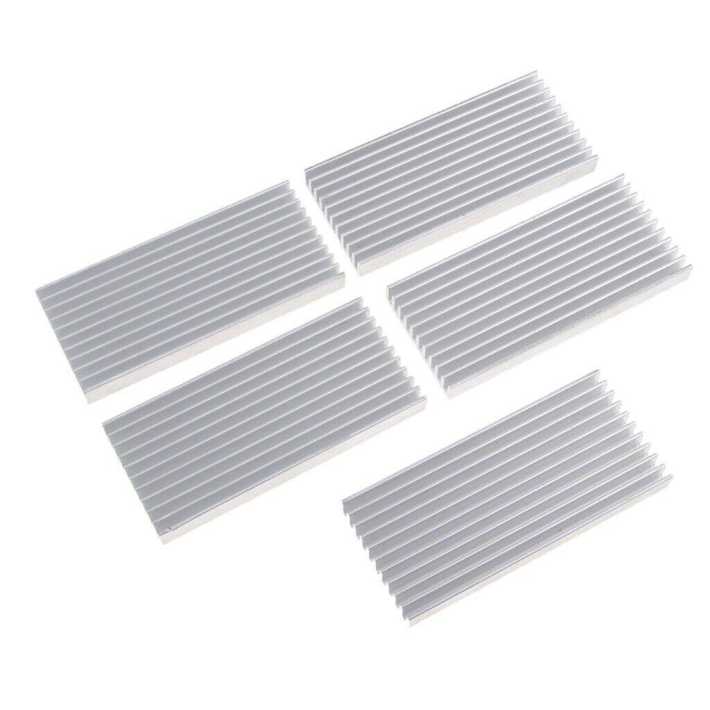5 Pack Aluminum Heat Sink 100*45*10MM Cooling Heatsink for CPU RAM LED Light