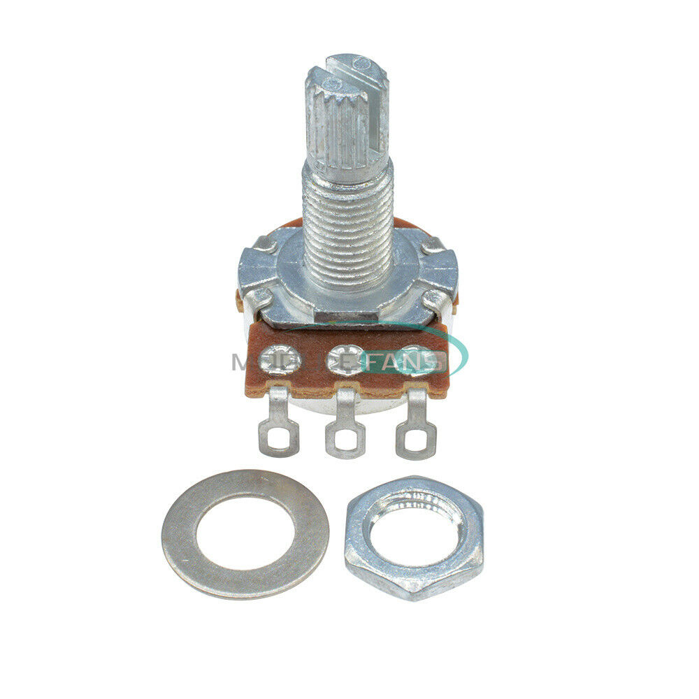 2PCS B500K Guitar Potentiometer OHM Split Shaft Pots Audio Switch Control MF