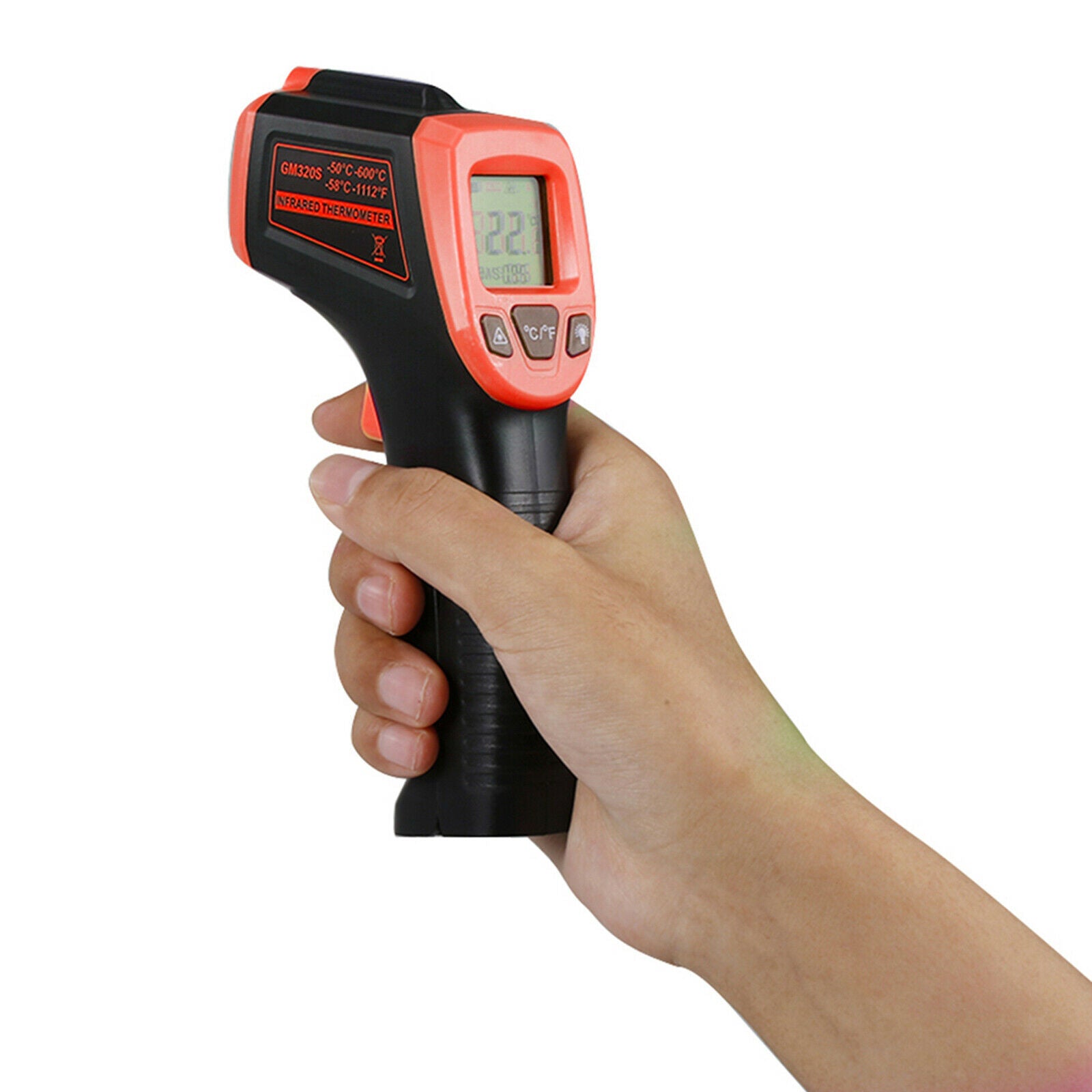 Digital thermometer infrared hand temperature gun contactless red