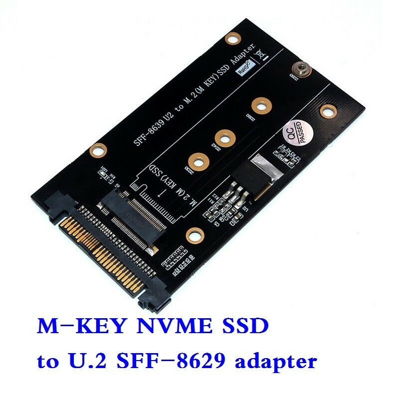 SFF-8639 U.2 to M.2 M Key NVME SSD Adapter for 2230 2242 2260 2280 NVME M.2 SSD