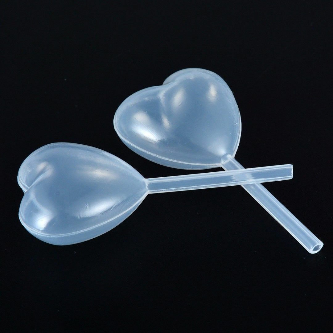 50pcs Heart Shaped Plastic Squeeze 4ml Transfer Oils Liquid Pipettes Eye Dropper
