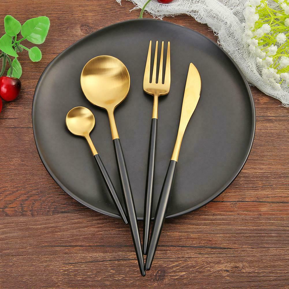 5pcs Portable Stainless Steel Tableware Dinnerware Travel Camp Cutlery Set @