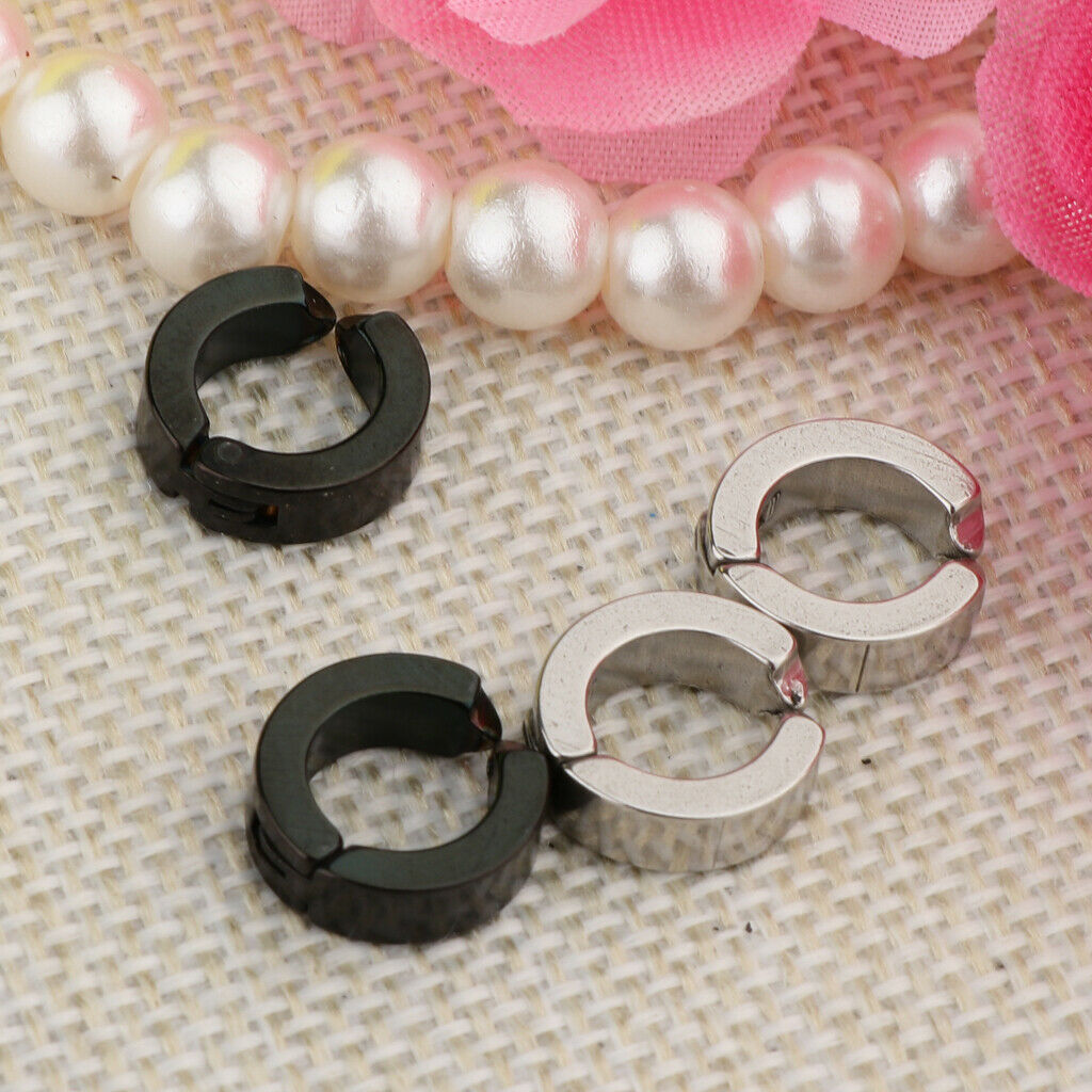 2 Pairs of Earring Ear Piercing for Men And Women Round Ear Studs