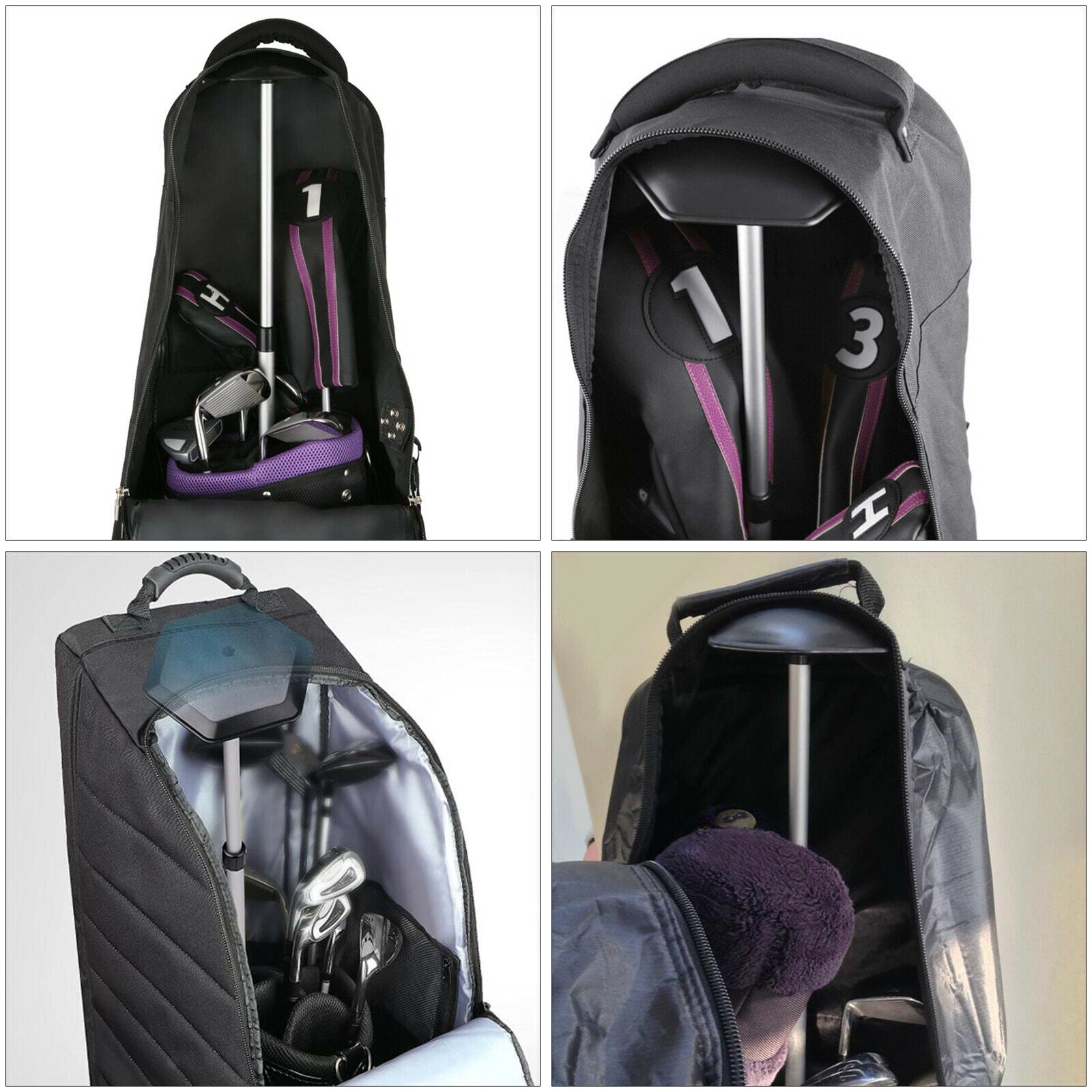 Golf Club Travel Bag Cover Aluminum Spine Golf Club Protection