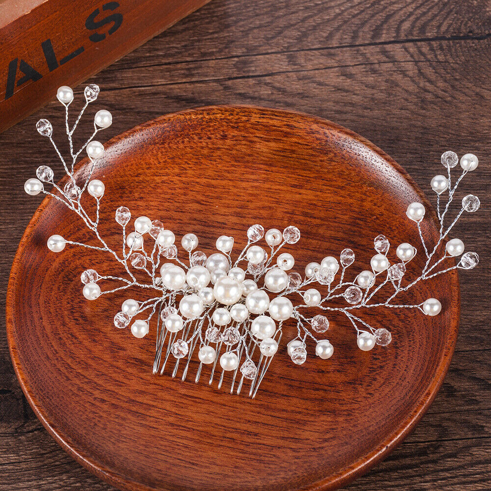 Bridal Wedding Crystal Rhinestone Flower Hair Clip Comb Pin Headband Diamante CH
