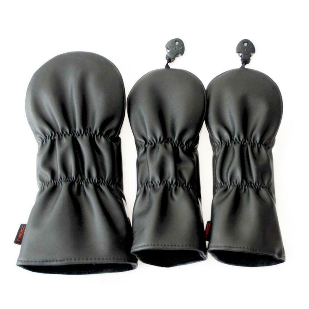 3pcs Golf Club Head Covers Golf Wood Driver Head Protective Replacement Part