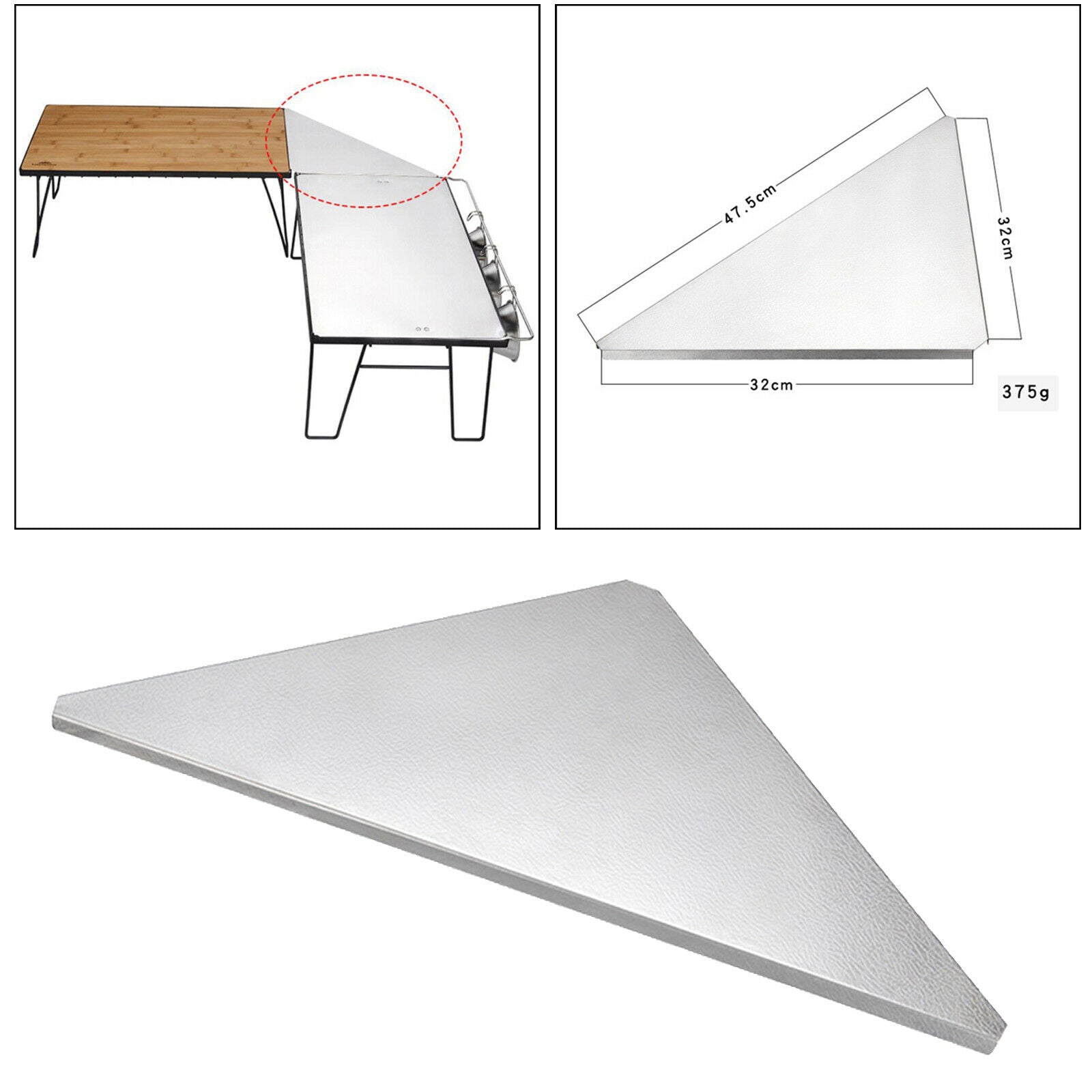 Stainless Steel Patterned Top Plate Table Auxiliary Tray Mounting Plate