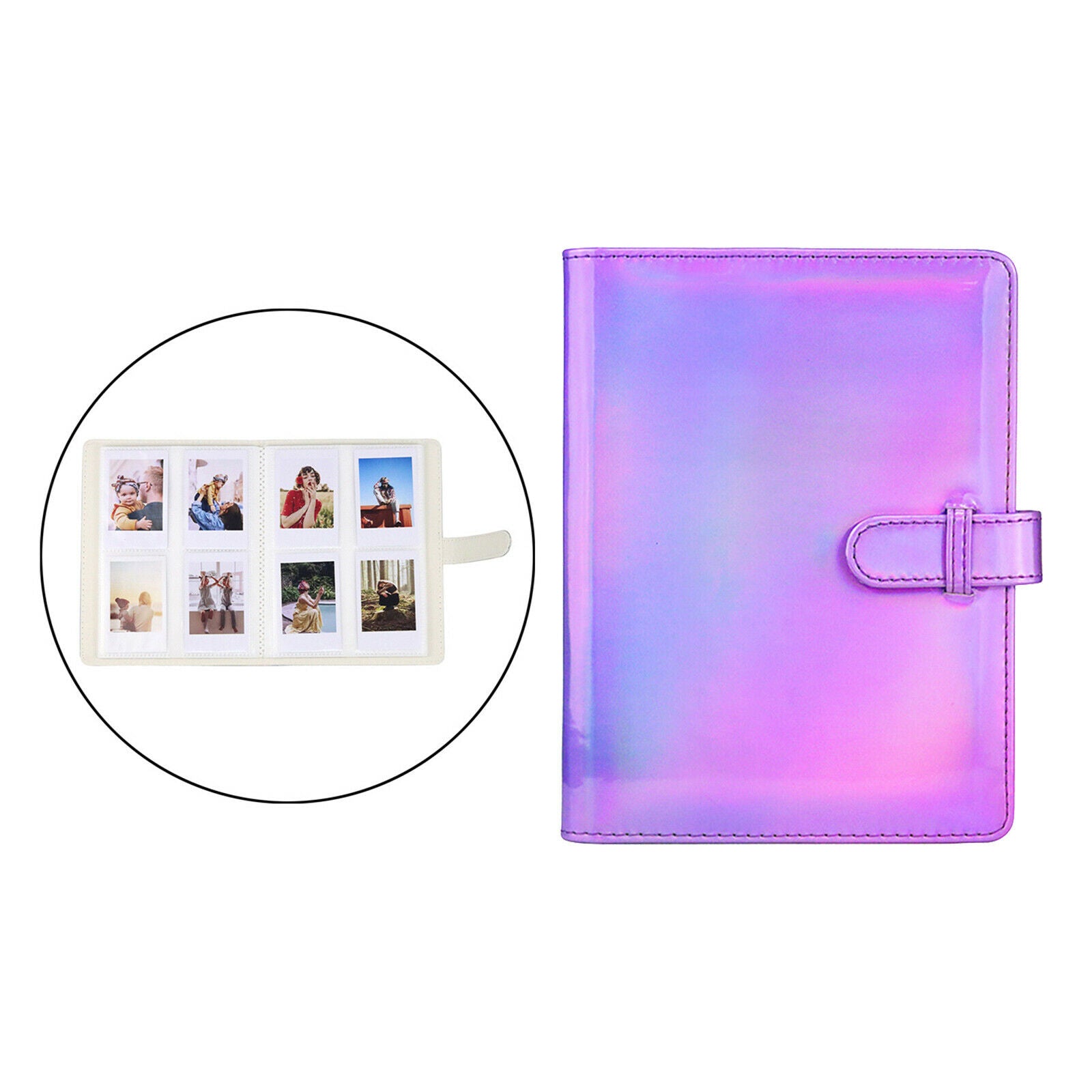 128 Pockets Mini Camera Photo Album Storage Book for Instax Mini Purple