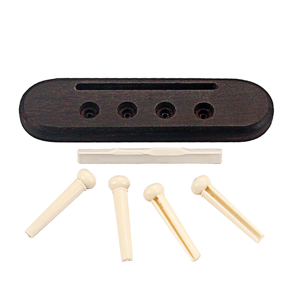 Guitar Ukulele Rosewood Bridge With The Pin Saddle Nut Set For That