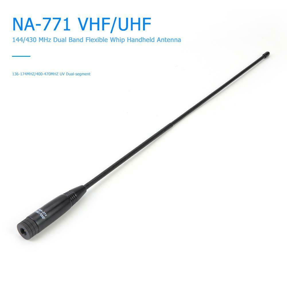 NA-771 SMA Male VHF/UHF 144/430MHz Dual Band Flexible Whip Handheld Antenna @