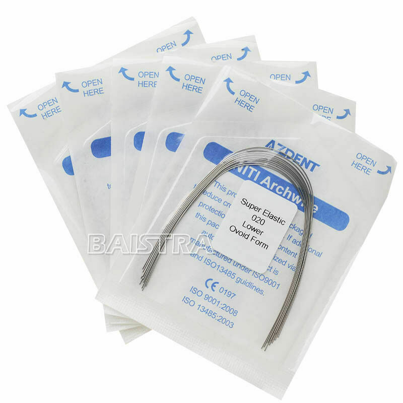 100Bags Orthodontic Arch Wires Super Elastic Niti Dental 020Lower Round AZDENT