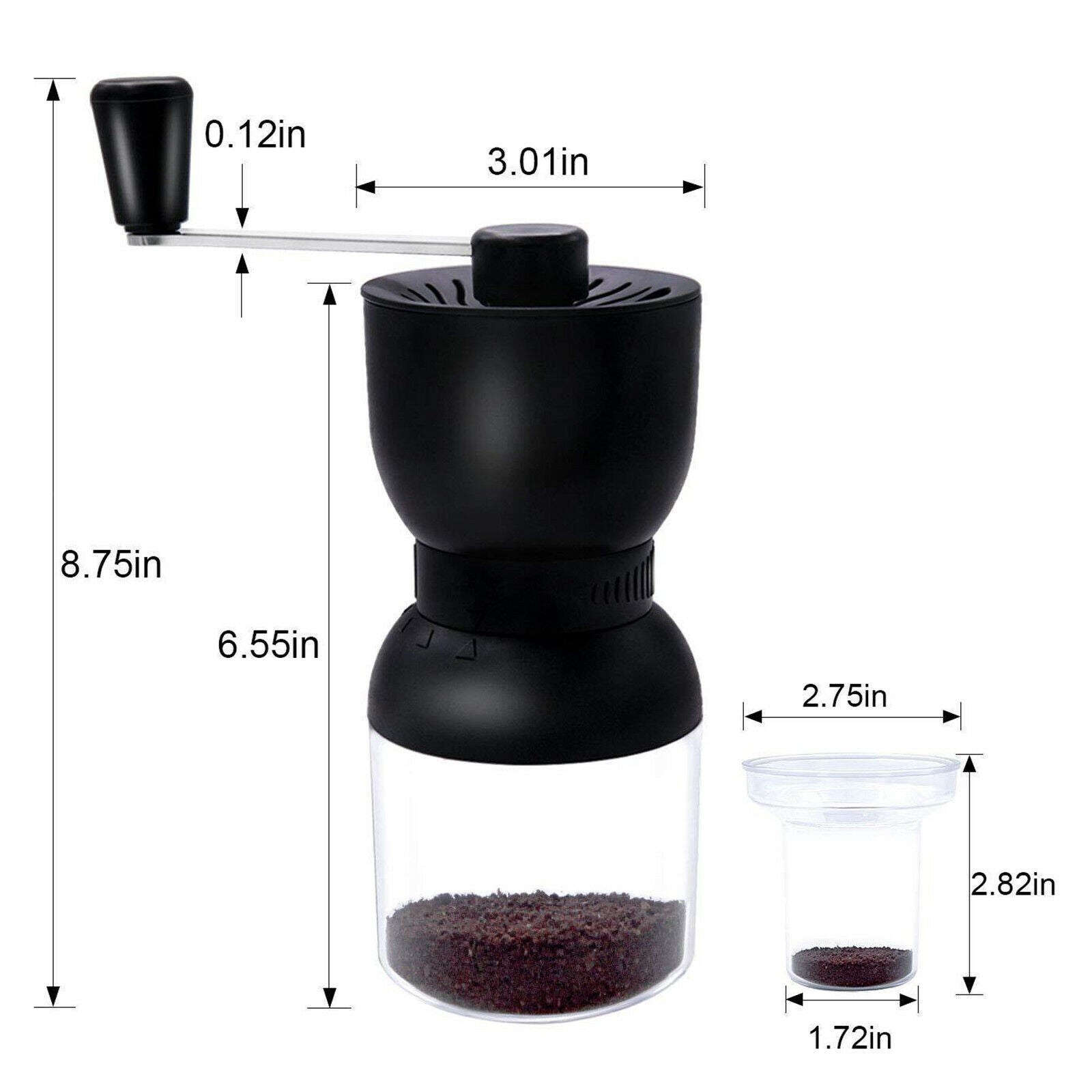 Durable Handheld Manual Coffee Grinder Coffee Mill for Espresso Home Office