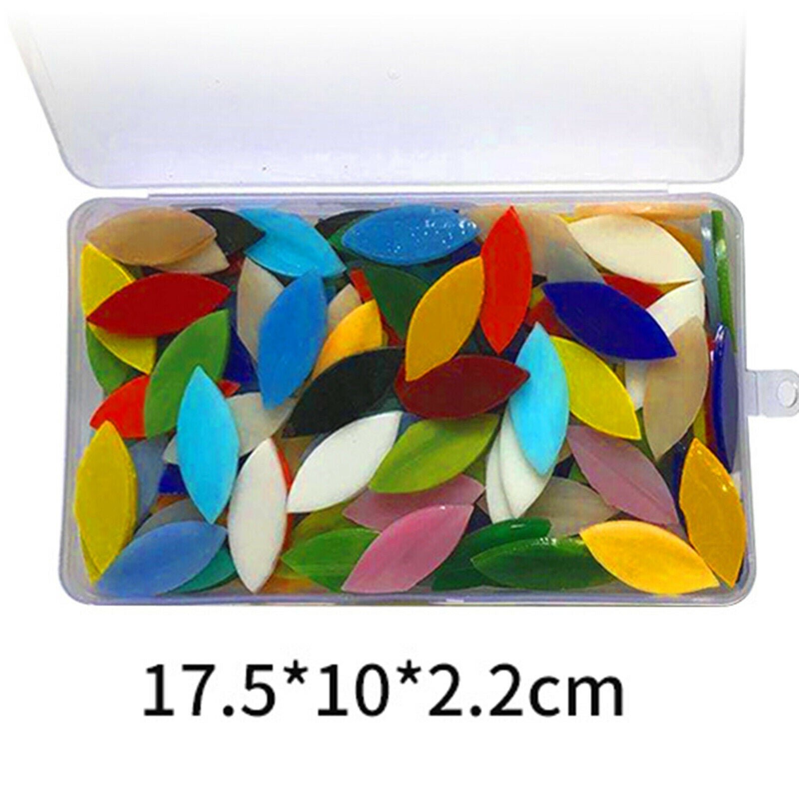100x Mixed Colors Petal Mosaic Tiles Hand-Cut Stained Glass Art Decorations