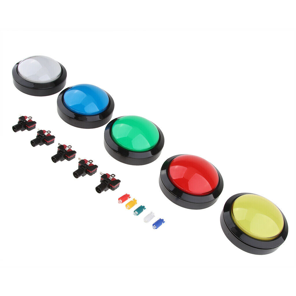 100mm Round Illuminated Arcade Video Game Push Button Switch LED Light Red