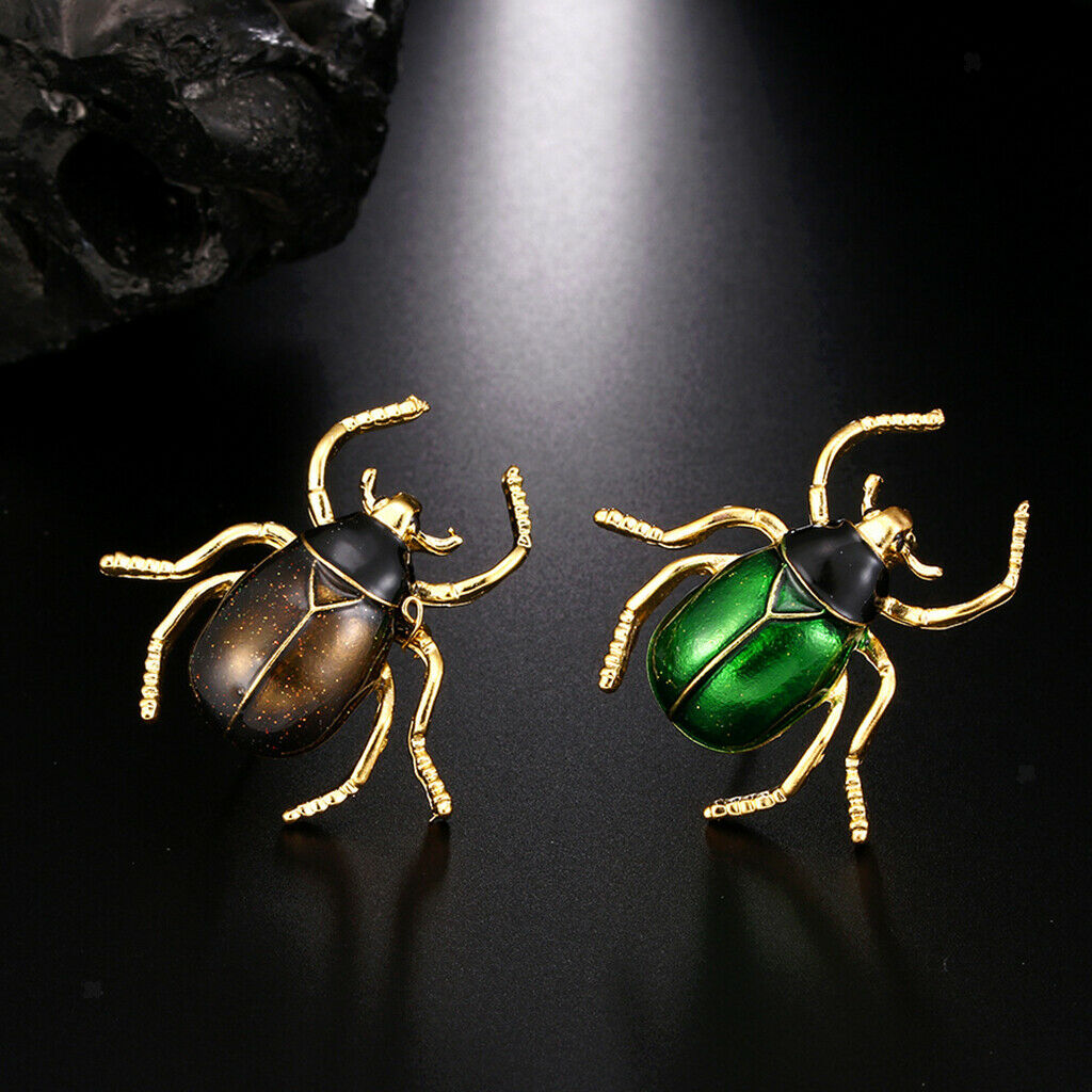 Beetle Brooch Corsage Insect Hats Scarf Clips Insect Boutonniere Green green