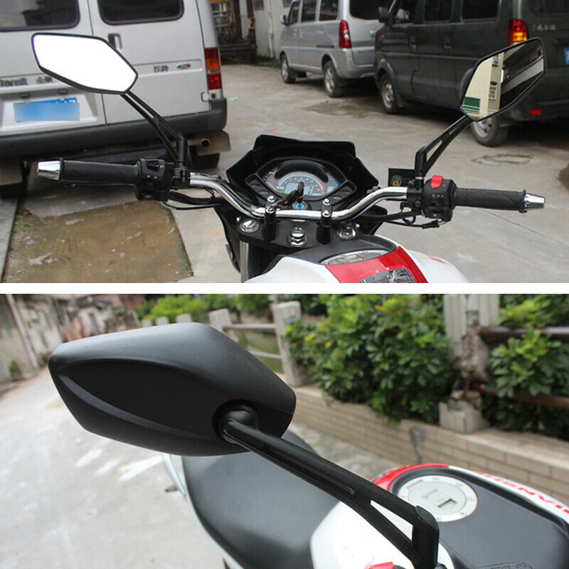 Universal 8mm 10mm Rear View Mirrors Bike Motorcycle Motorbikes Cruiser Chopper