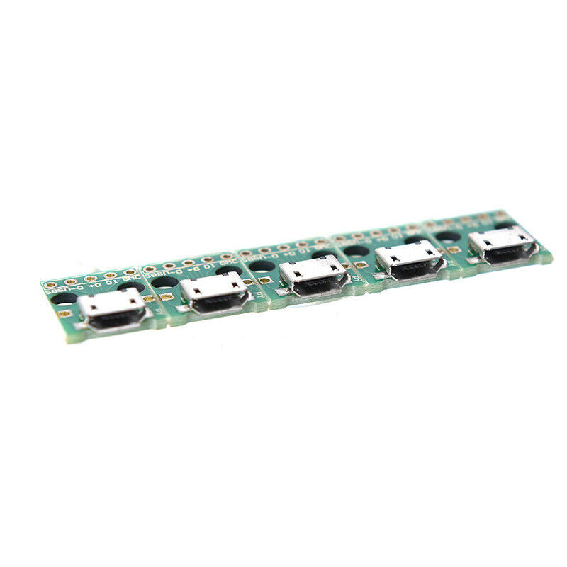 10 Pcs Mini MICRO USB to DIP Adapter 5Pin Female Connector PCB Converter Boa. SJ