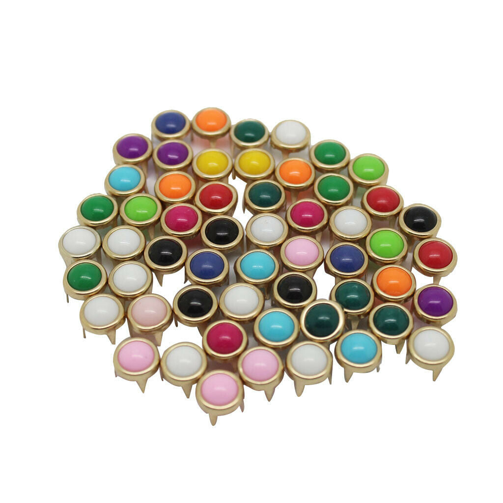 50pcs 8mm beaded rivets claw rivets DIY craft supplies for clothes
