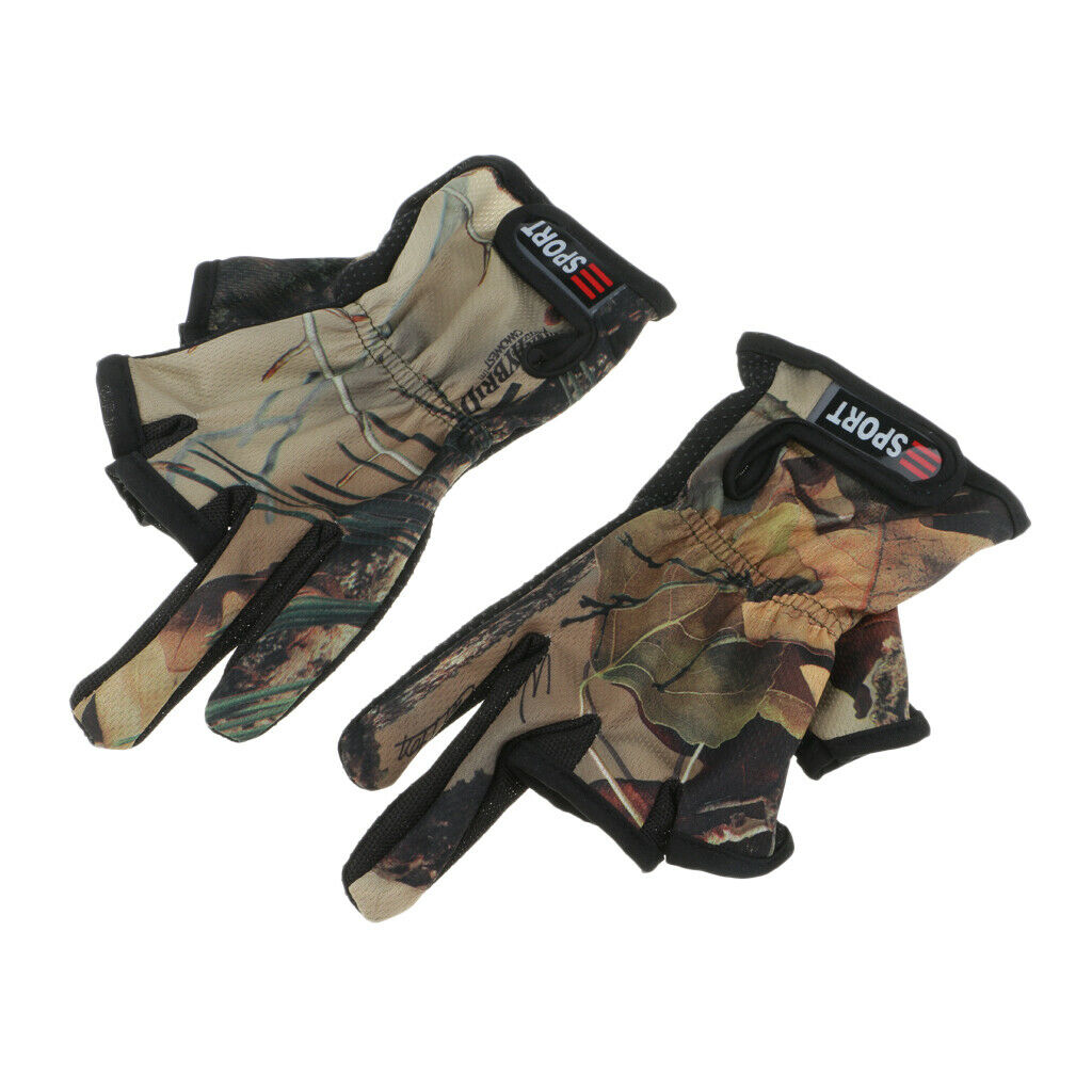 1 Pair 3 Finger Cut Fishing Gloves Lightweight and Waterproof for Canoeing