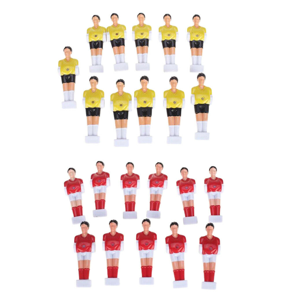 22 PCS Red & Yellow Foosball Men Table Soccer Player Replacement Indoor Game